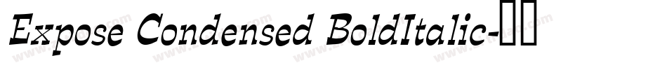 Expose Condensed BoldItalic字体转换